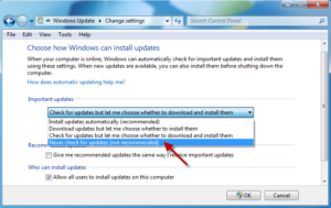 How to Disable Automatic Updates in Windows 7
