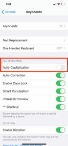 How to Disable Uppercase on iPhone