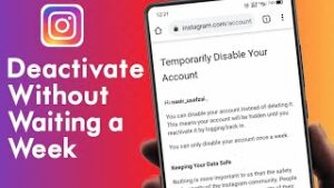 How to Disable Your Instagram Account Before 1 Week