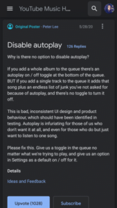 How to Disable Google Play Music Autoplay