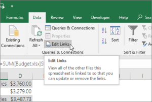 How to Disable Links in Excel