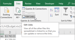How to Disable Links in Excel