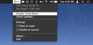 How to Disable Turbo Boost on Mac OS X