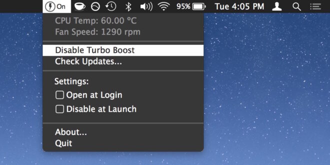 How to Disable Turbo Boost on Mac OS X